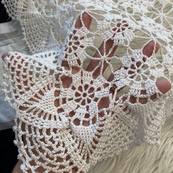 Crochet Handmade Table Runner large size length 41” wide 41” - Picture 7 of 8